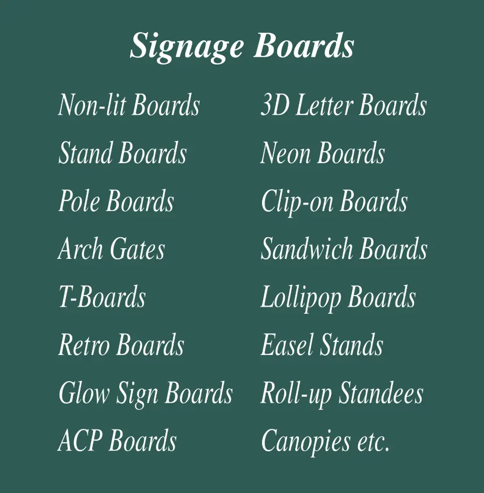 Signage Boards 