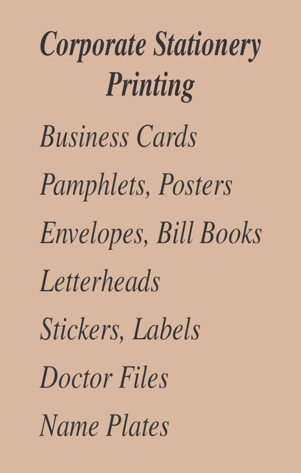 Corporate Stationery Printing 